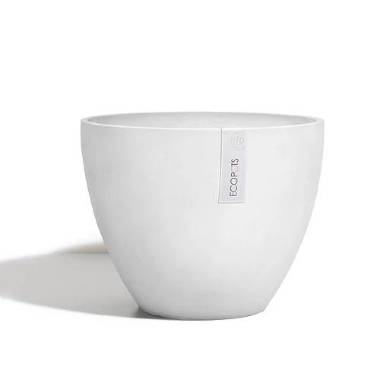 Кашпо Ecopots Antwerp 40 светло-серый &mdash; Lechu-Za-Kashpo.ru
