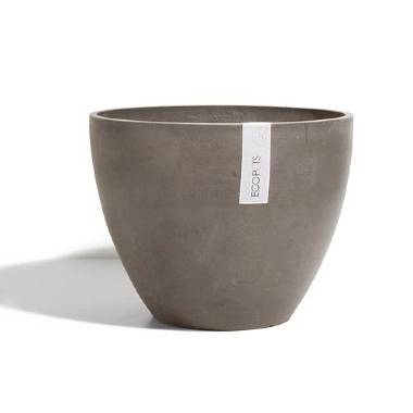 Кашпо Ecopots Antwerp 40 серо-коричневый &mdash; Lechu-Za-Kashpo.ru