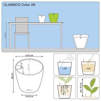 Кашпо Lechuza Classico Color 28 белый фото 2 &mdash; Lechu-Za-Kashpo.ru
